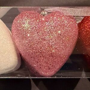 Glittery Heart Decorations Set